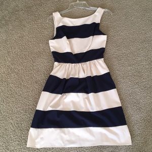 Formal striped dress.